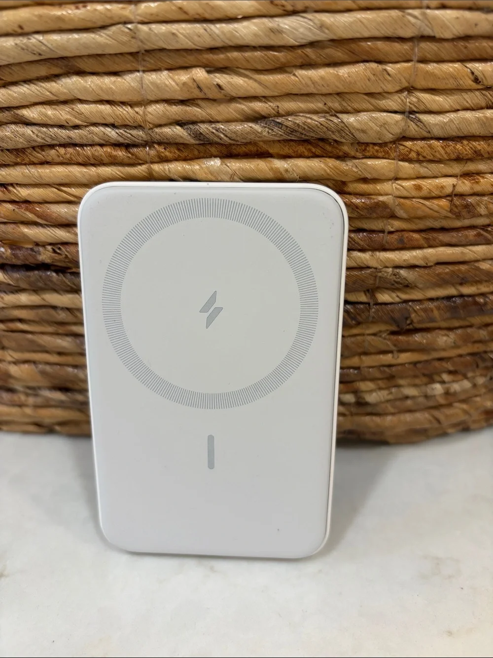 Anker White Portable Power Bank with USB-C Cable